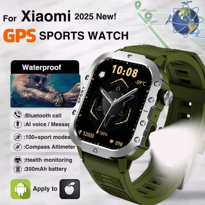 New GPS Sport Smart Watch Waterproof BT Call Militarygrade Outdoor Smartwatch IP67