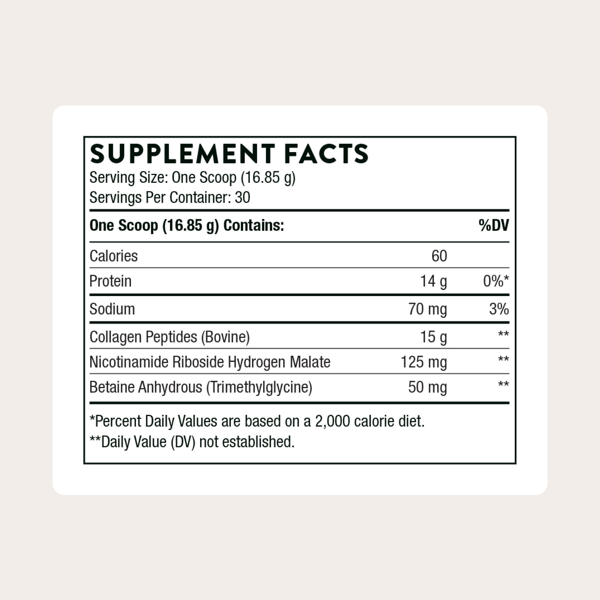 - Collagen Fit - Unflavored Collagen Peptides Powder with Nicotinamide Riboside - 15G of Collagen Peptides and 14G Protein per Serving - NSF Certified for Sport - 17.8 Oz - 30 Servings