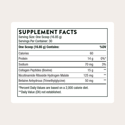 - Collagen Fit - Unflavored Collagen Peptides Powder with Nicotinamide Riboside - 15G of Collagen Peptides and 14G Protein per Serving - NSF Certified for Sport - 17.8 Oz - 30 Servings