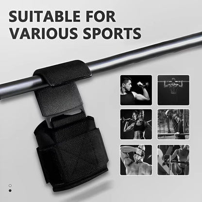 2Pcs Non-Slip Weight Lifting Hookspremium Pair of Straps Weightlifting Deadlift Chin Pull up and Exercise Fitness Hook Training