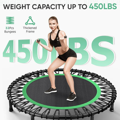 40" Rebounder Trampoline for Adults with Bungee Cords