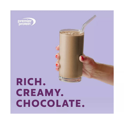 Premier Protein plus Fiber Powder - Chocolate - Whey Protein - 26.4Oz/17 Servings