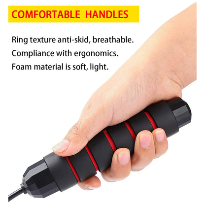 Jump Rope 2-Pack (Blue + Red), Ball Bearing Tangle-Free Design, High-Speed Jump Rope for Comprehensive Fitness Training