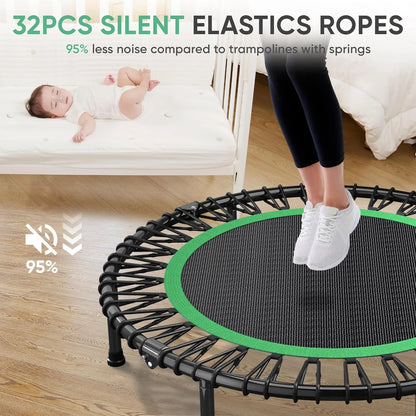 40" Rebounder Trampoline for Adults with Bungee Cords