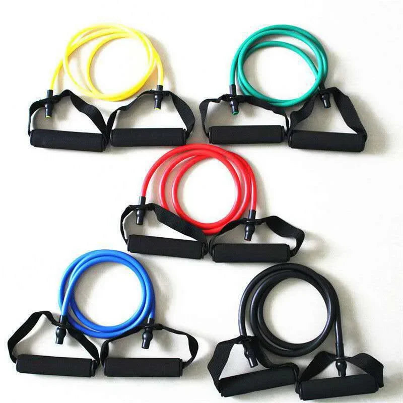 5 Levels Elastic Band Yoga Pull Rope Elastic Gym Fitness Exercise Tube Band with Handles 