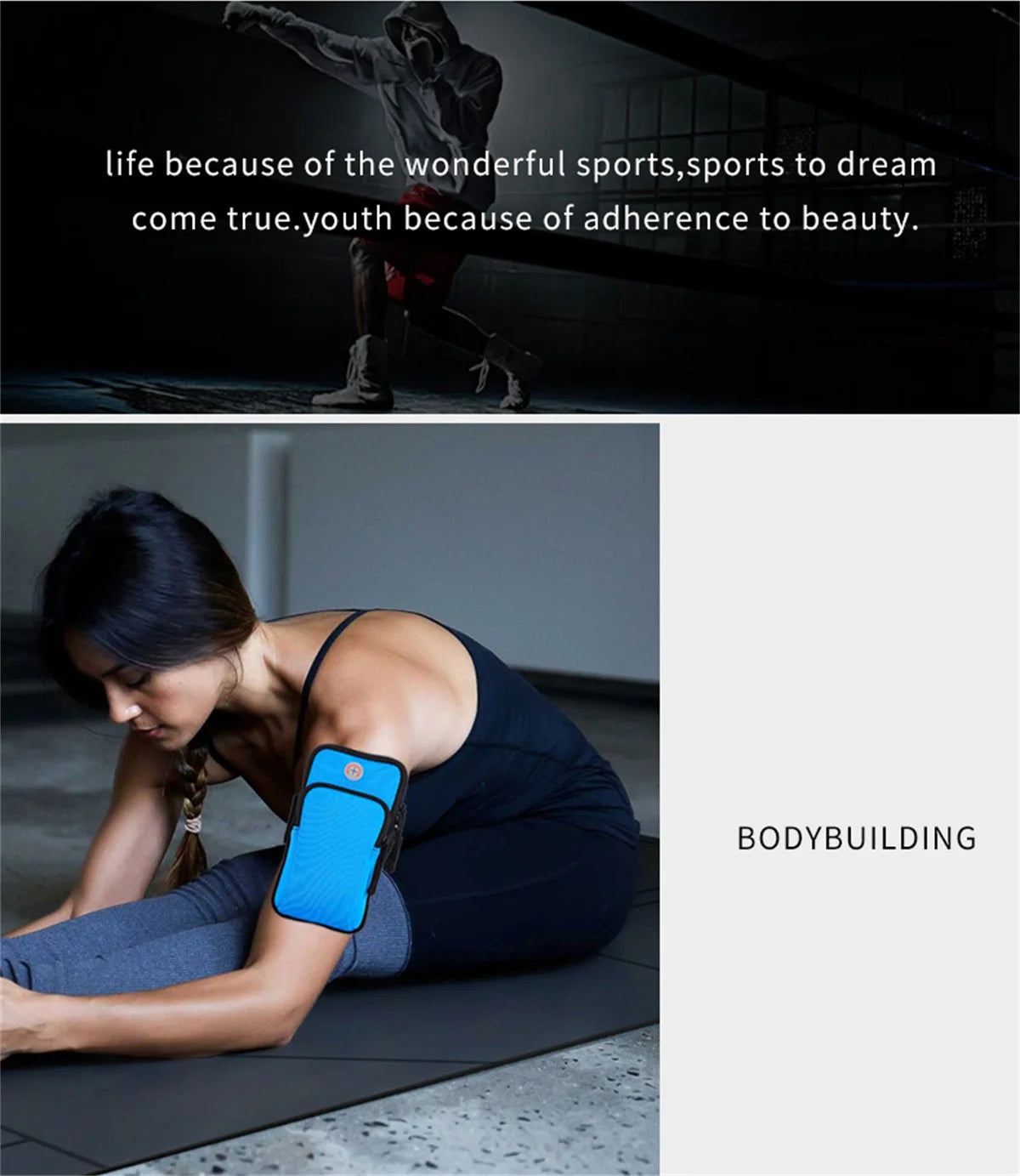 Universal 4-6.5 Inch Running Armband Phone Case Holder High Quality Phone Bag Jogging Fitness Gym Arm Band