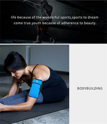 Universal 4-6.5 Inch Running Armband Phone Case Holder High Quality Phone Bag Jogging Fitness Gym Arm Band