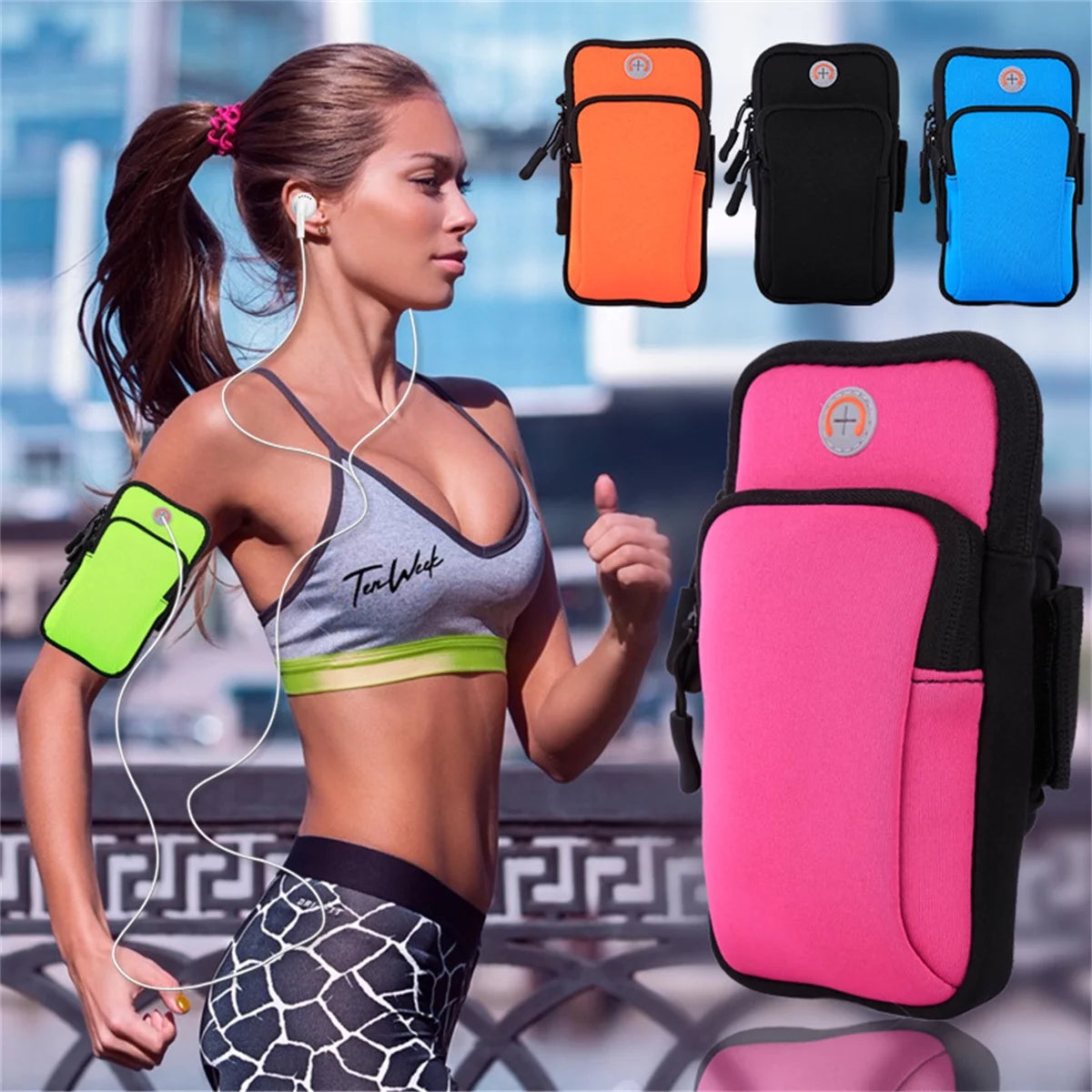 Universal 4-6.5 Inch Running Armband Phone Case Holder High Quality Phone Bag Jogging Fitness Gym Arm Band