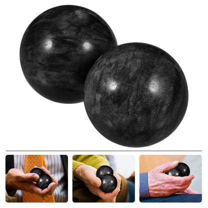 Set of 2 Baoding Balls - Chinese Jade Hand Therapy and Massage Exercise Balls in Assorted Colors