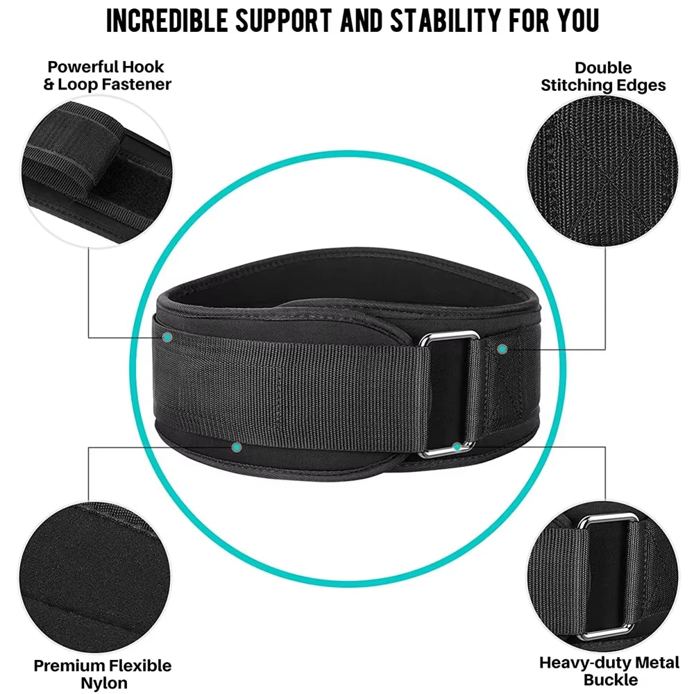 Weight Lifting Belt Back Support Workout Belt with Metal Buckle