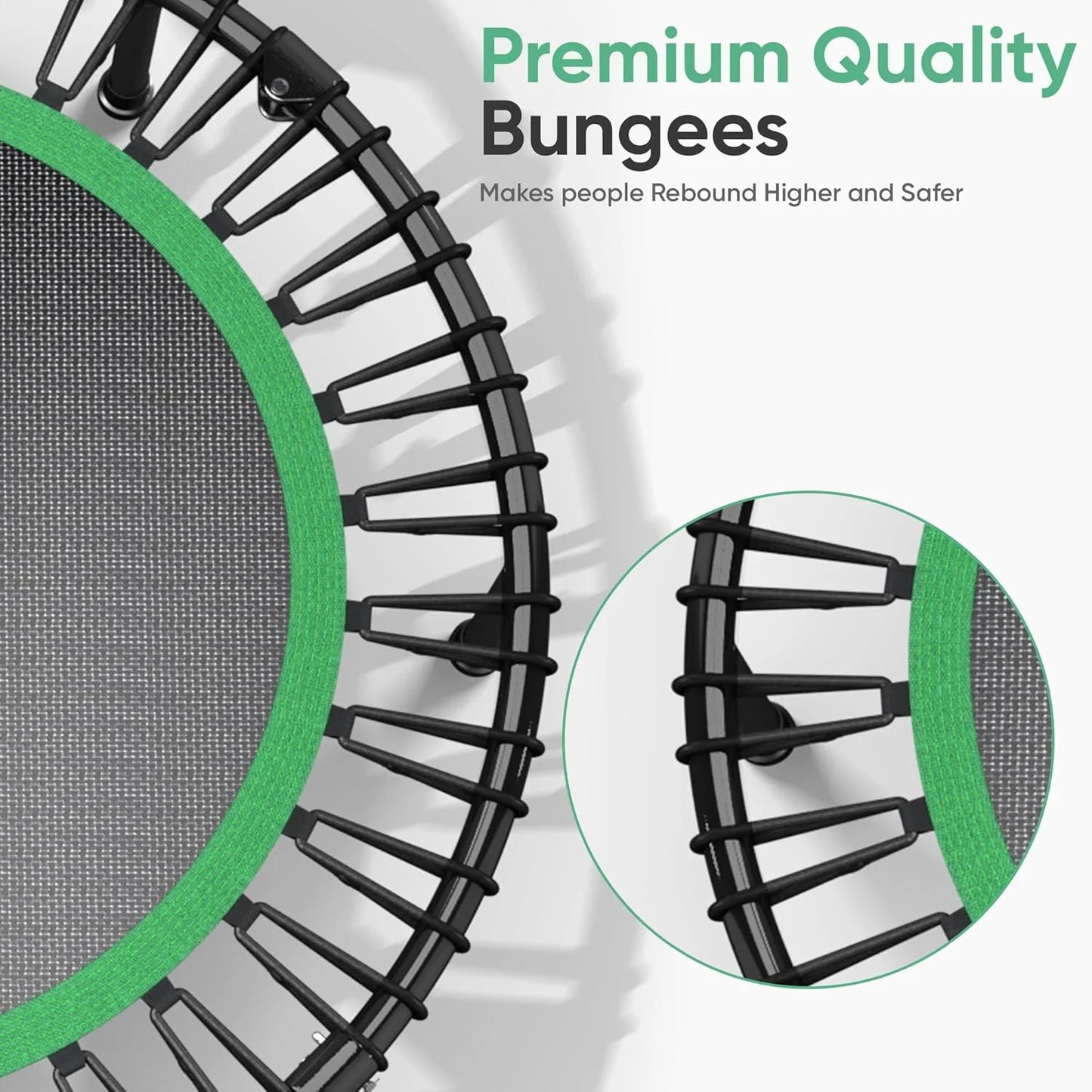 40" Rebounder Trampoline for Adults with Bungee Cords