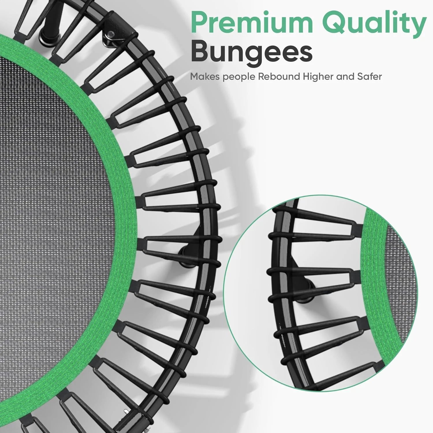 40" Rebounder Trampoline for Adults with Bungee Cords