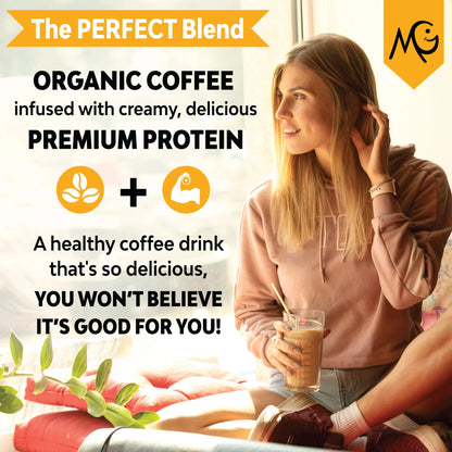 Protein Coffee Powder - Iced Café Mocha, 20G Grass Fed Whey, Workout Boost, Organic Espresso, Non-Gmo, 1 Lb