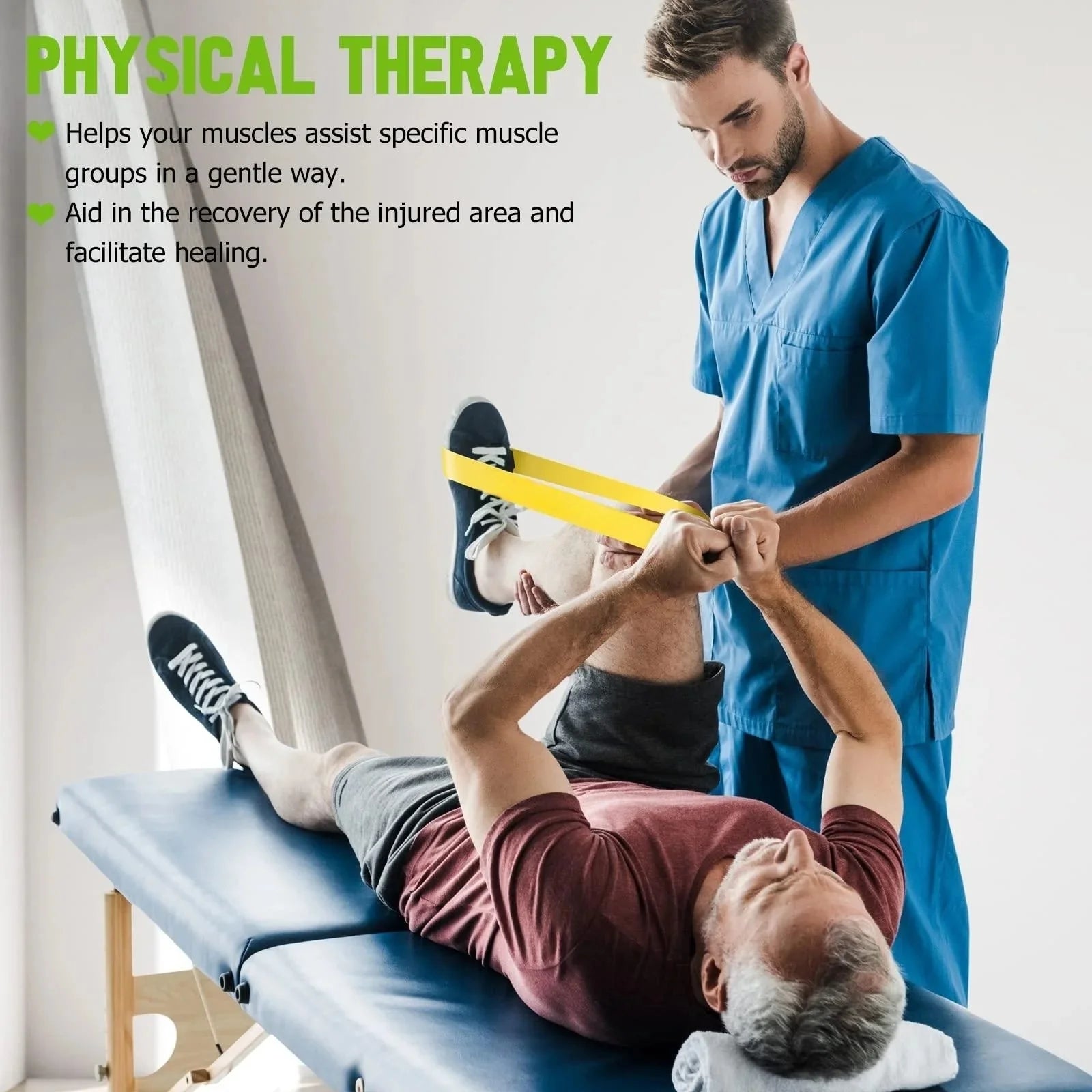 Loop Bands Non-Slip Latex Exercise Bands for Glutes, Legs, Pilates & Yoga Workouts Set of 5 with Carry Bag