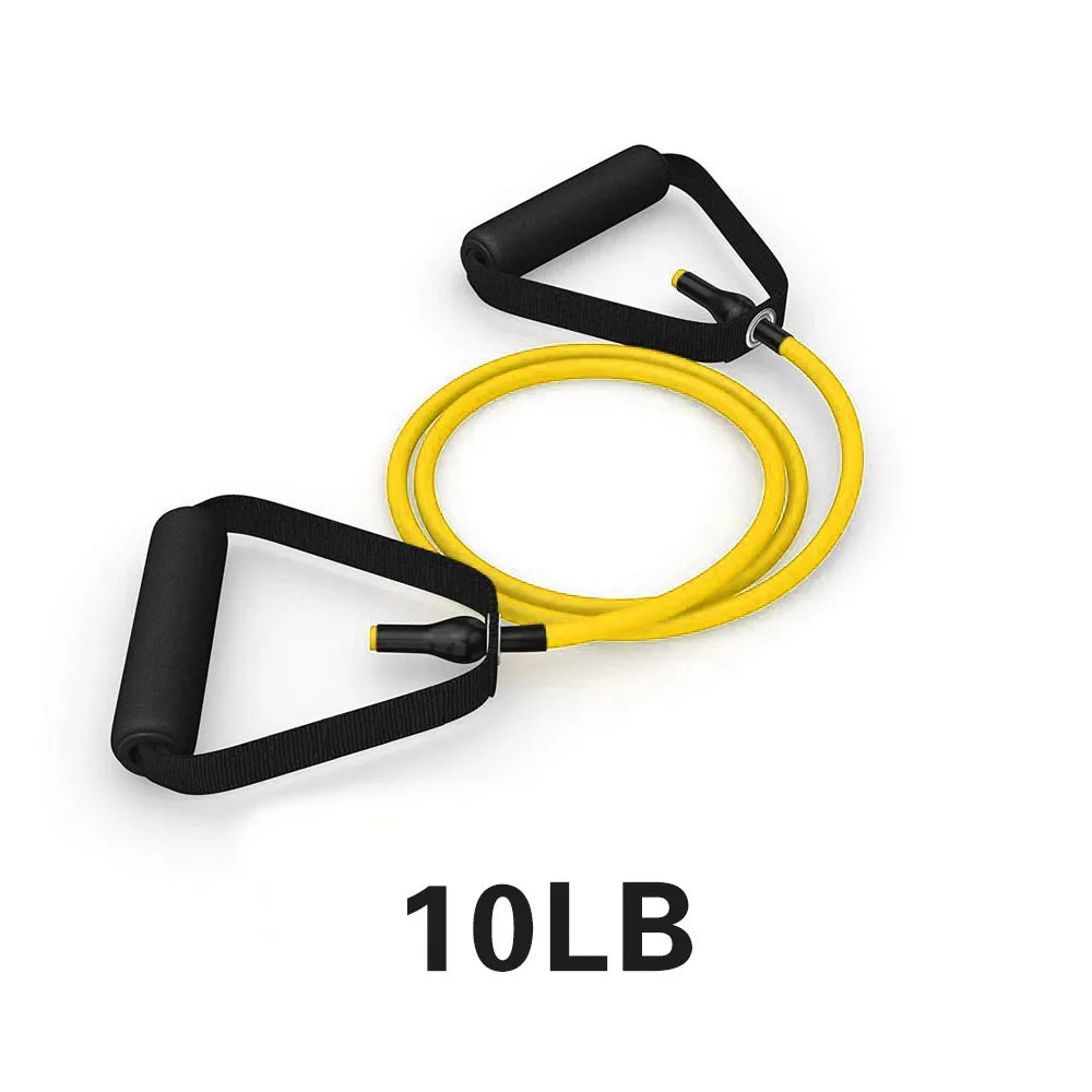 5 Levels Elastic Band Yoga Pull Rope Elastic Gym Fitness Exercise Tube Band with Handles 