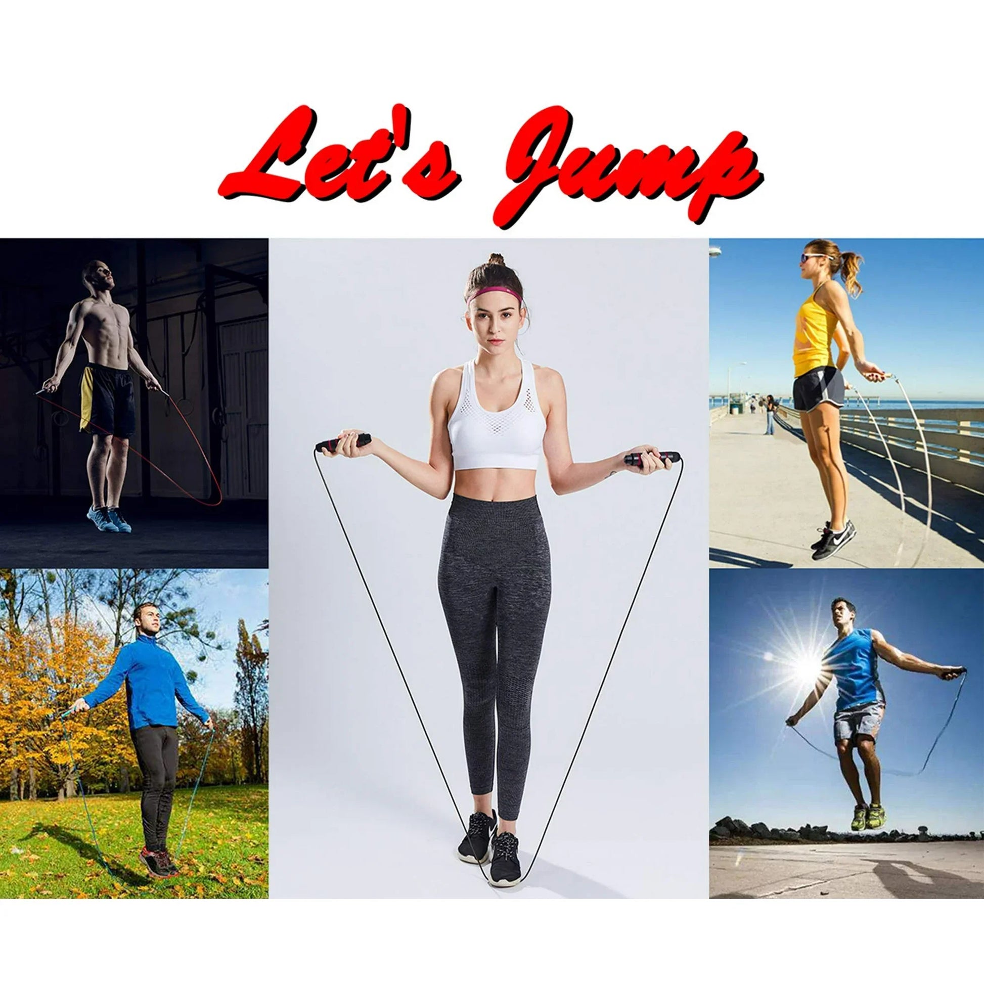 Jump Rope 2-Pack (Blue + Red), Ball Bearing Tangle-Free Design, High-Speed Jump Rope for Comprehensive Fitness Training