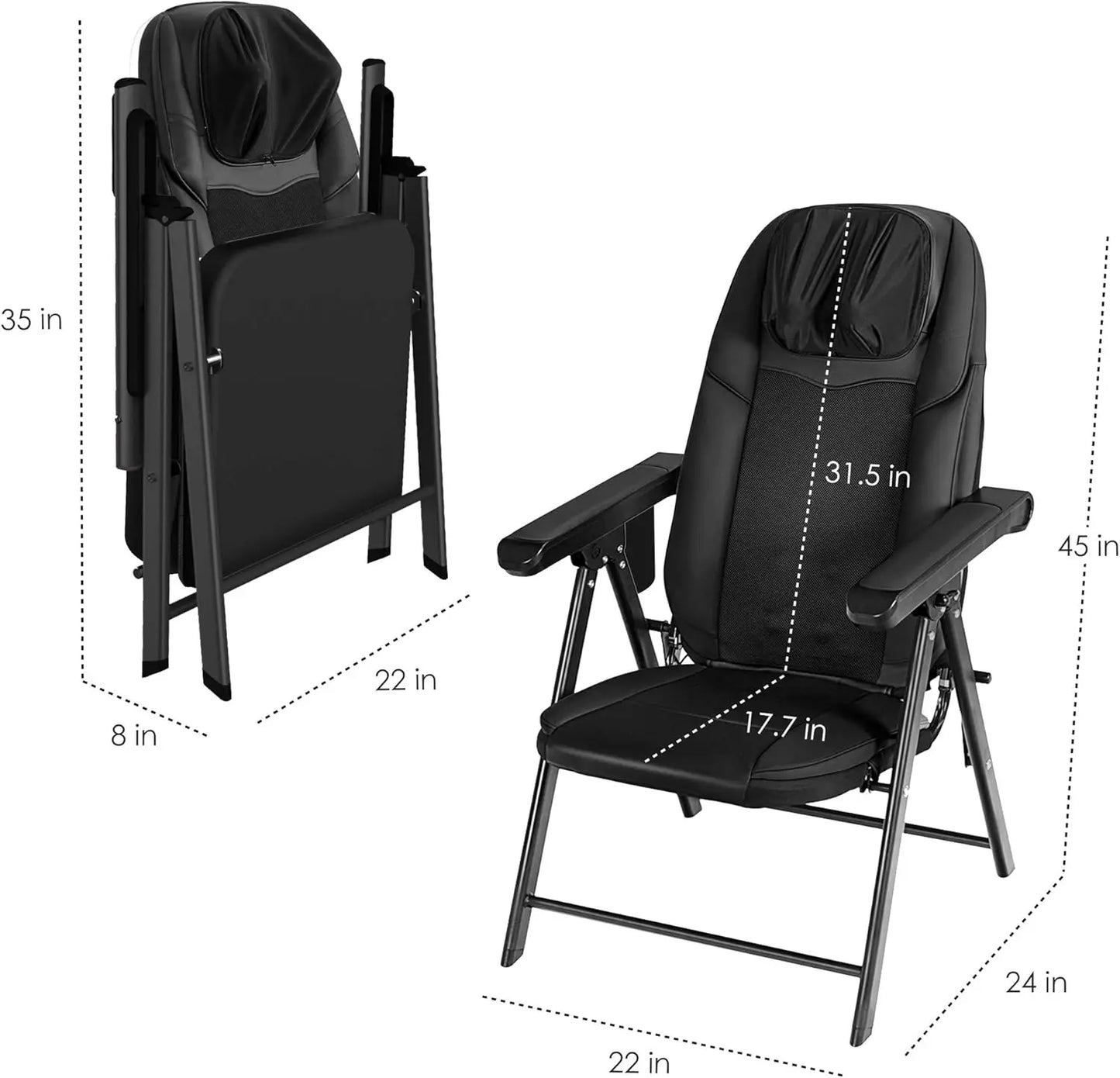 Folding Portable Shiatsu Massage Chair with Heat