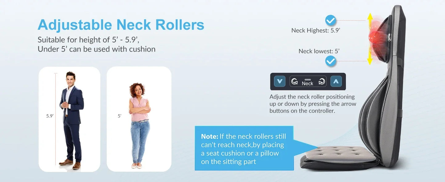 Neck & Back Massager with Heat