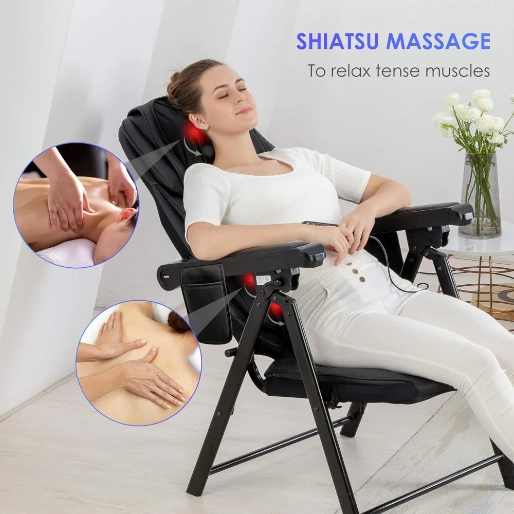 Folding Portable Shiatsu Massage Chair with Heat