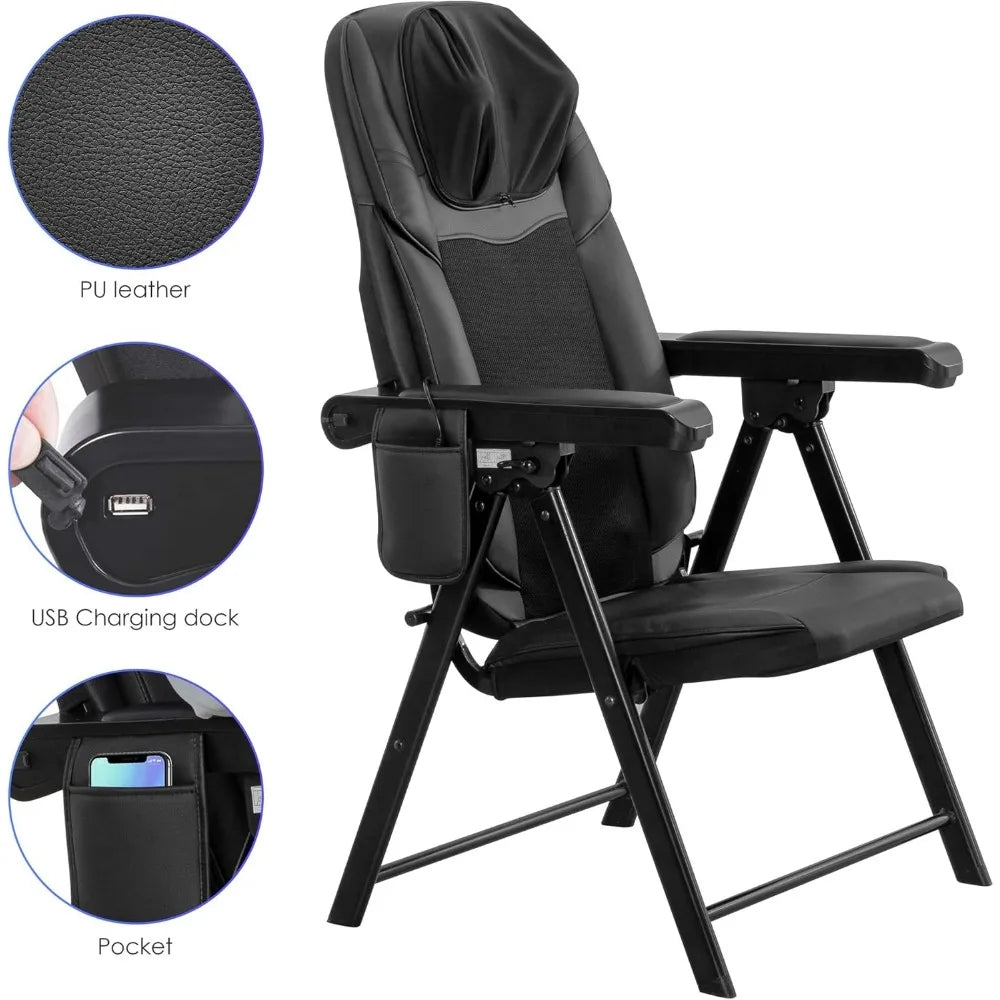 Folding Portable Shiatsu Massage Chair with Heat