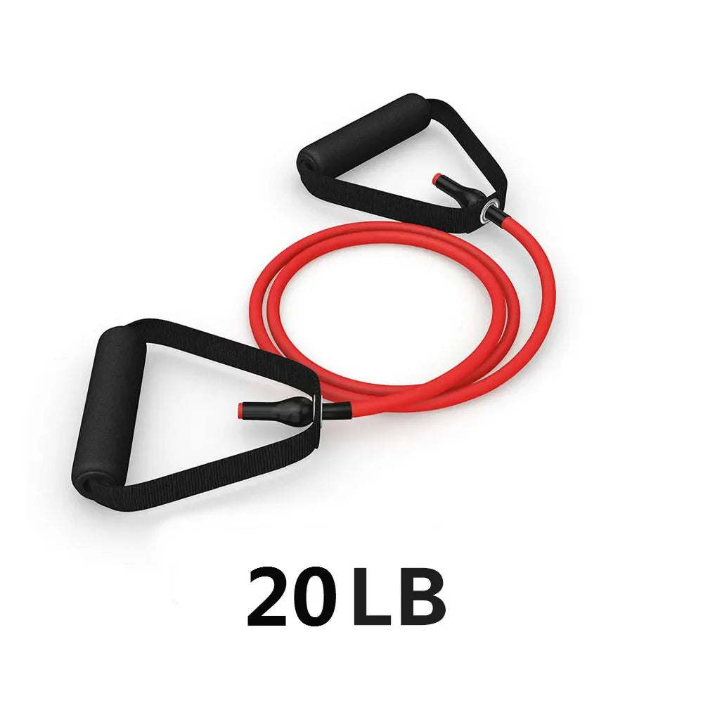 5 Levels Elastic Band Yoga Pull Rope Elastic Gym Fitness Exercise Tube Band with Handles 