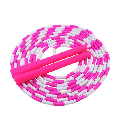 Jump Rope, 3 PCS Adjustable Length Tangle-Free Segmented Soft Beaded Skipping Rope