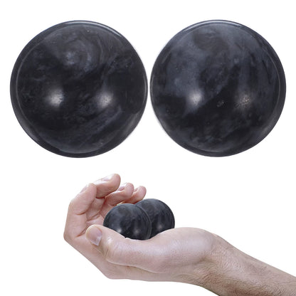 Set of 2 Baoding Balls - Chinese Jade Hand Therapy and Massage Exercise Balls in Assorted Colors