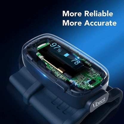 Finger Monitor with Tracking, Heart Rate & SPO2, LED Display, Pulse Oximeter, Blue