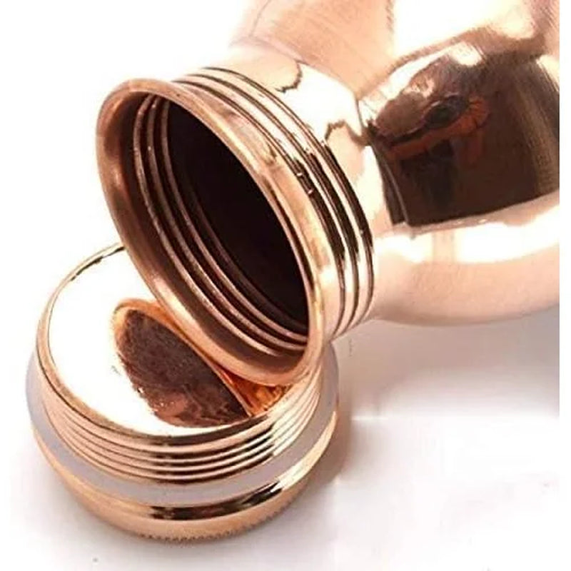 100% PURE COPPER WATER BOTTLE NO JOINT & LEAK PROOF DESIGN VESSEL 
