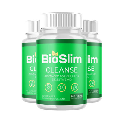 3-Pack Bioslim Cleanse Capsules, Bio Slim Healthy Digestive Aid - 180 Capsules